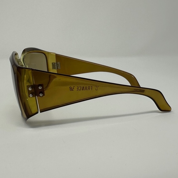 Vintage‎ Women’s Two Tone Amber Ombre Oversized France Sunglasses